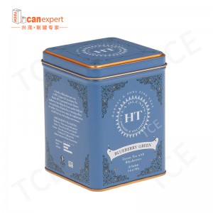 TCE- New Design Square Tea Tin Can Tinplate Υψηλής ποιότητας μεταλλικό τσάι